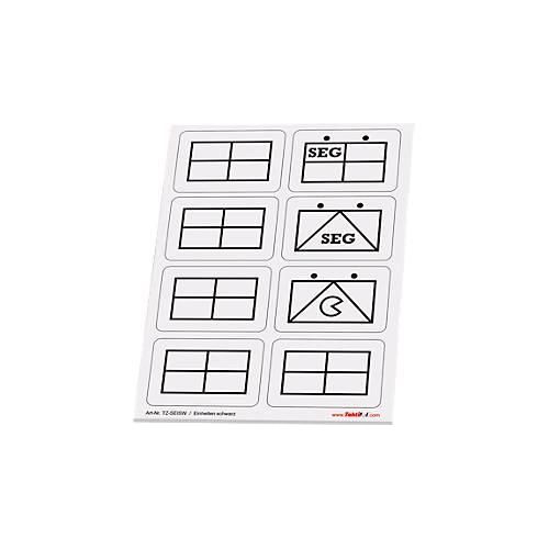 4260291141264 - Taktische Zeichen Taktifol Einheiten rechteckig selbsthaftend beschriftbar trocken abwischbar L 46 x B 32 mm schwarz 8 Zeichen 4260291141264 - Taktische Zeichen Taktifol Einheiten rechteckig selbsthaftend beschriftbar trocken abwischbar L 46 x B 32 mm schwarz 8 Zeichen