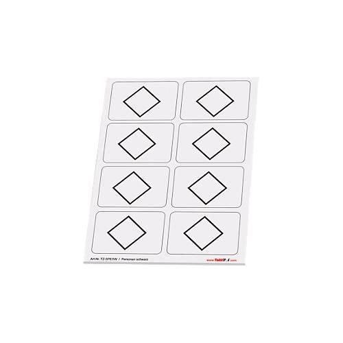 4260291141356 - Taktische Zeichen Taktifol Personen rechteckig selbsthaftend beschriftbar trocken abwischbar L 46 x B 32 mm schwarz 8 Zeichen 4260291141356 - Taktische Zeichen Taktifol Personen rechteckig selbsthaftend beschriftbar trocken abwischbar L 46 x B 32 mm schwarz 8 Zeichen
