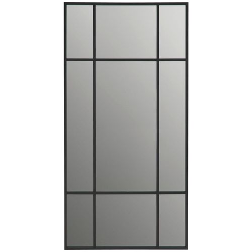 9010585456827 - Wandspiegel  Schwarz  Metall Glas Holzwerkstoff  rechteckig  100x200x3 cm  Reach Bsci  Ganzkörperspiegel senkrecht und waagrecht