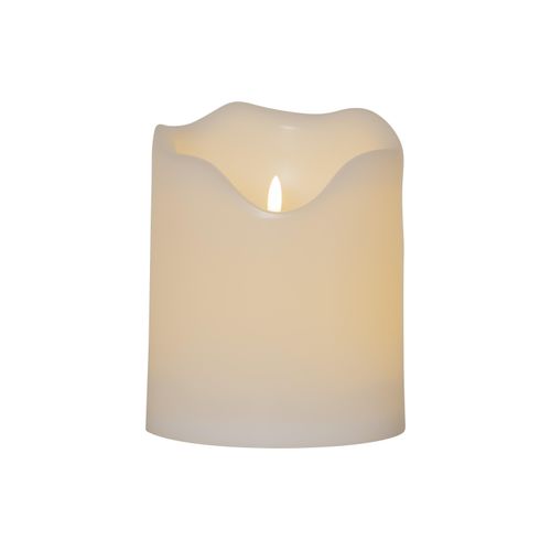 7391482051059 - Kerze Flamme Grand Stumpenkerze Weiß led Timer Warmweiß Außenbereich 20 cm - Star Trading 7391482051059 - Kerze Flamme Grand Stumpenkerze Weiß led Timer Warmweiß Außenbereich 20 cm - Star Trading
