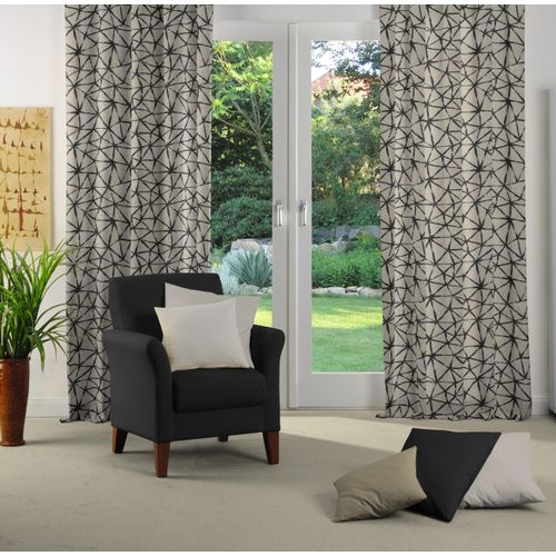 4004567157715 - Vorhang WIRTH Lisburn Gr 1 schwarz B132cm H150cm Polyester Gardinen 4004567157715 - Vorhang WIRTH Lisburn Gr 1 schwarz B132cm H150cm Polyester Gardinen