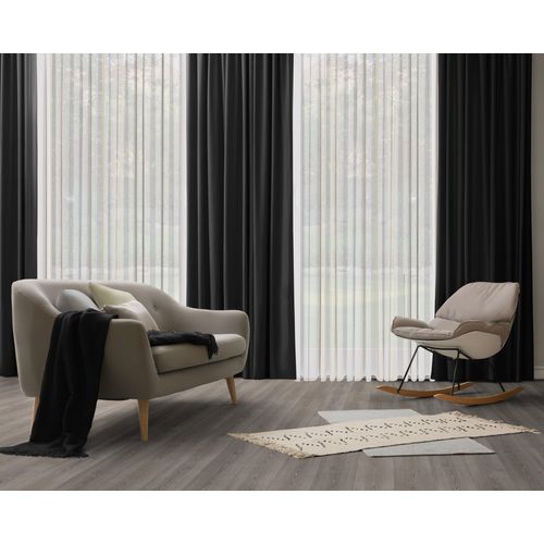 4004567319601 - Vorhang WIRTH Dim out Gr 5 schwarz B142cm H255cm Jacquard Polyester Gardinen 4004567319601 - Vorhang WIRTH Dim out Gr 5 schwarz B142cm H255cm Jacquard Polyester Gardinen