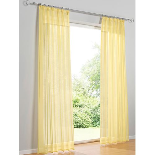 6930325685252 - Gardine HEINE HOME Gardinen Gr 245 cm Multifunktionsband 140 cm gelb Halbtransparente Gardinen