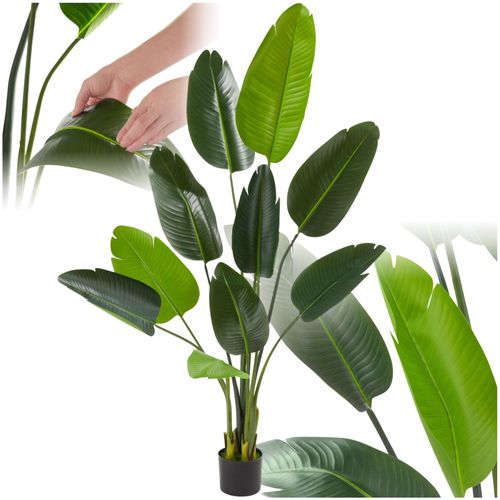 4061173268631 - tectake® Künstlicher Paradiesvogelbaum verschiedene Größen mit großen umweltfreundlichen PEVA-Blättern stabiler Kunststoff-Blumentopf 4061173268631 - tectake® Künstlicher Paradiesvogelbaum verschiedene Größen mit großen umweltfreundlichen PEVA-Blättern stabiler Kunststoff-Blumentopf