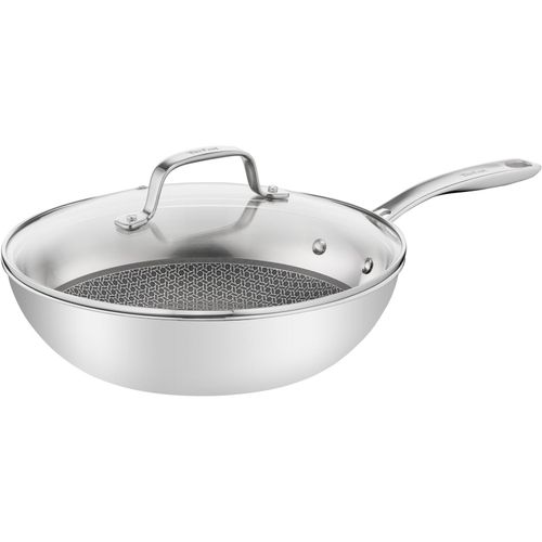 3168430304611 - Wok TEFAL Eternal Pfannen Gr Ø 28 cm silberfarben (edelstahlfarben) Woks Pfanne Triply3-Schicht-Material Mesh-Beschichtung alle Herdarten Induktion 3168430304611 - Wok TEFAL Eternal Pfannen Gr Ø 28 cm silberfarben (edelstahlfarben) Woks Pfanne Triply3-Schicht-Material Mesh-Beschichtung alle Herdarten Induktion