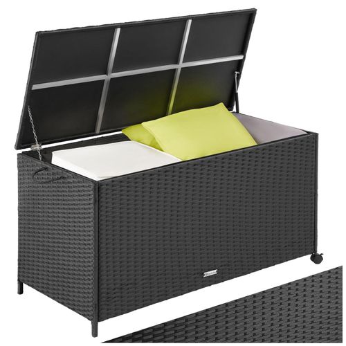 4061173210913 - tectake® Auflagenbox mit Aluminiumgestell und Rattangeflecht komfortable Hubautomatik 117 x 54 x 64 cm 4061173210913 - tectake® Auflagenbox mit Aluminiumgestell und Rattangeflecht komfortable Hubautomatik 117 x 54 x 64 cm
