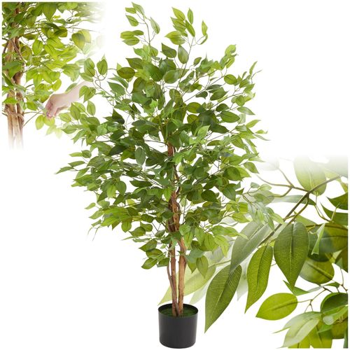 4061173268655 - tectake® Künstlicher Ficusbaum verschiedene Größen mit viel Volumen stabiler Kunststoff-Blumentopf
