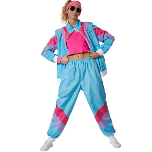 4061173276391 - tectake® Damenkostüm Retro 80er 90er Jahre Jogginganzug Set