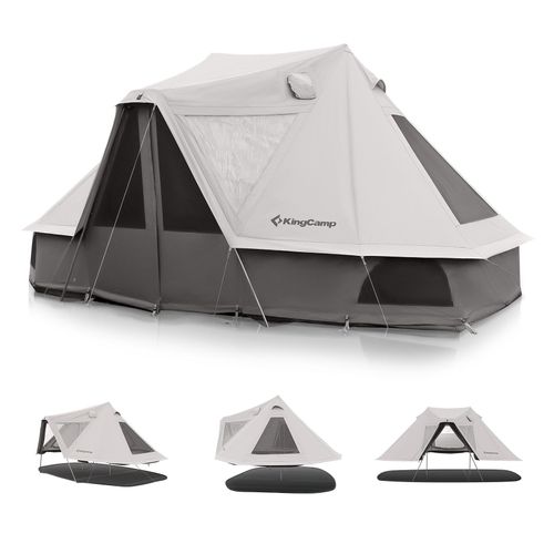 6936876844957 - KINGCAMP Baumwollzelt Campingzelt Khan Villa Pavillon Familienzelt Baumwolle