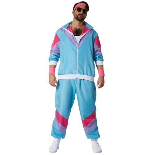 4061173276773 - tectake® Herrenkostüm Retro 80er 90er Jahre Jogginganzug Set