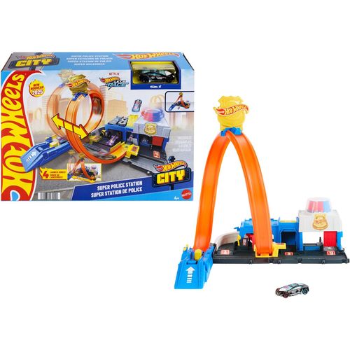 0194735264155 - Hot Wheels Spielgebäude Hot Wheels City Super Polizeistation