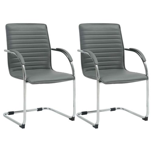 4255716360030 - 2er Set Besucherstühle Tira Kunstleder I Freischwinger Mit Gepolsterter Sitzfläche 4255716360030 - 2er Set Besucherstühle Tira Kunstleder I Freischwinger Mit Gepolsterter Sitzfläche