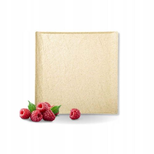 5052609613049 - Quadratischer Sandstein Porzellanteller 20 cm – SANDSTONE beige