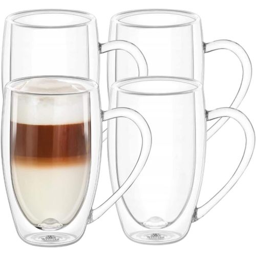 5905454260411 - Doppelwandige Thermogläser mit Henkel 4er-Set 500 ml Gläser Set Kaffeegläser 5905454260411 - Doppelwandige Thermogläser mit Henkel 4er-Set 500 ml Gläser Set Kaffeegläser