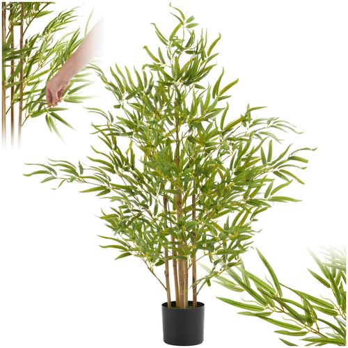 4061173268594 - tectake® Künstlicher Bambusbaum verschiedene Größen viel Volumen stabiler Kunststoff-Blumentopf