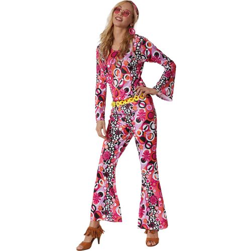 4061173275844 - tectake® Damenkostüm Hippie Flowerpower