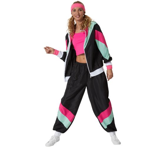 4061173276063 - tectake® Damenkostüm Retro 80er 90er Jahre Jogginganzug