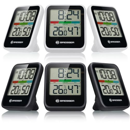 4007922077017 - BRESSER Climate Monitor Thermo-   Hygrometer DCF 3er-Set Farbe weiss