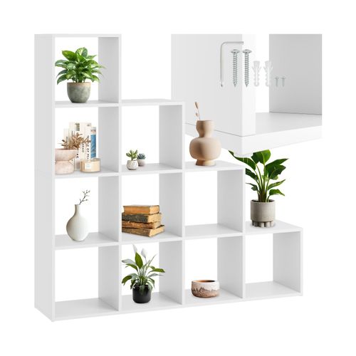 4061173261335 - tectake® Bücherregal praktisches Würfeldesign rutschfeste Bodenschoner 130 x 29 cm x 130 cm 4061173261335 - tectake® Bücherregal praktisches Würfeldesign rutschfeste Bodenschoner 130 x 29 cm x 130 cm