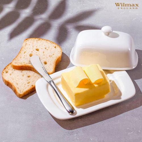 5905454262484 - Wilmax Butterdose Keramik Porzellan Weiß Elegant Für alle Geschirre Kratzfest 5905454262484 - Wilmax Butterdose Keramik Porzellan Weiß Elegant Für alle Geschirre Kratzfest