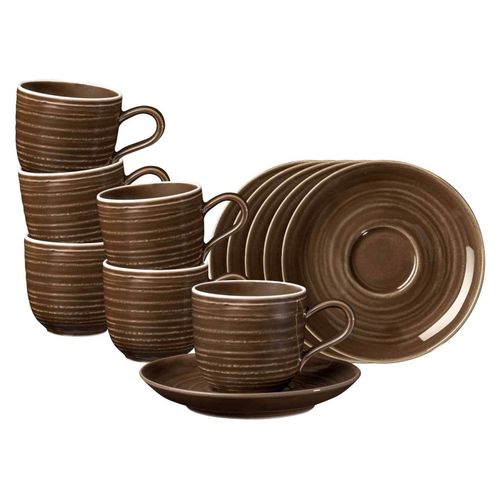 4262487294808 - Espressotassen mit Untertassen Terra 009 l 6er Set 4262487294808 - Espressotassen mit Untertassen Terra 009 l 6er Set
