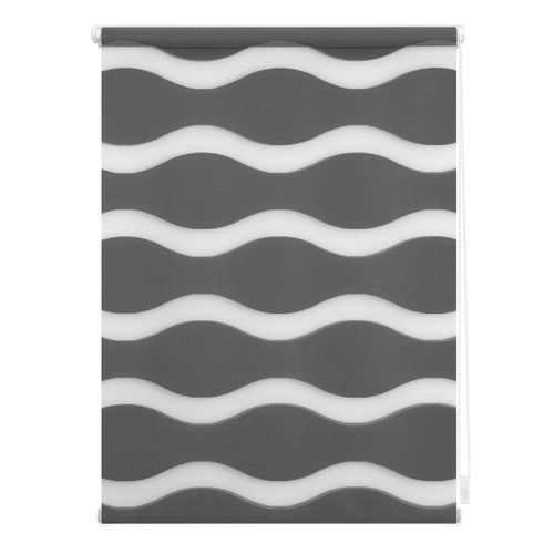 4250434123059 - Lichtblick Duo Rollo Welle Klemmfix ohne Bohren Anthrazit 80 cm x 150 cm (B x L)