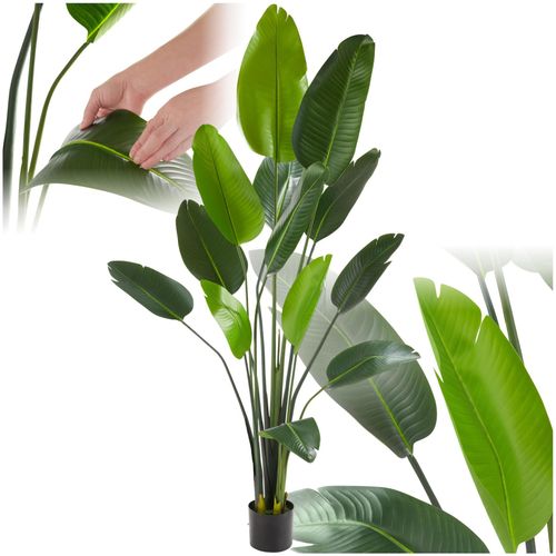 4061173268648 - tectake® Künstlicher Paradiesvogelbaum verschiedene Größen mit großen umweltfreundlichen PEVA-Blättern stabiler Kunststoff-Blumentopf 4061173268648 - tectake® Künstlicher Paradiesvogelbaum verschiedene Größen mit großen umweltfreundlichen PEVA-Blättern stabiler Kunststoff-Blumentopf