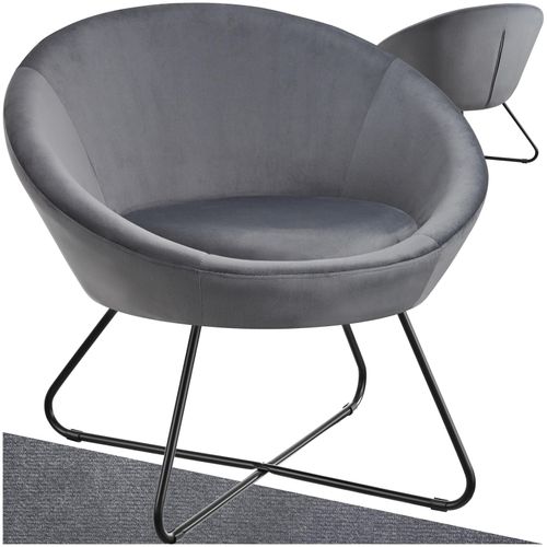 4061173268266 - tectake® Cocktailsessel gepolstert mit Bouclé- oder Samtbezug pulverbeschichtetes Stahlgestell 83 x 73 x 82 cm 4061173268266 - tectake® Cocktailsessel gepolstert mit Bouclé- oder Samtbezug pulverbeschichtetes Stahlgestell 83 x 73 x 82 cm