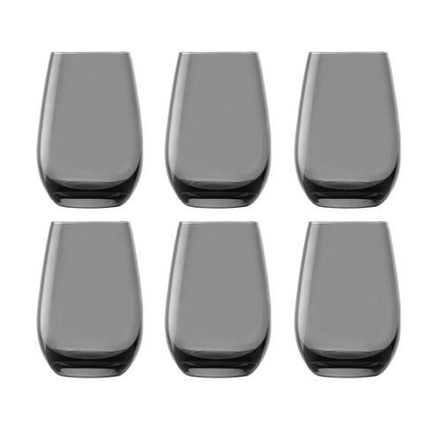 0745202849452 - Ich-zapfe - Farbige Trinkgläser elements 6er-Set Rauchgrau 465 ml