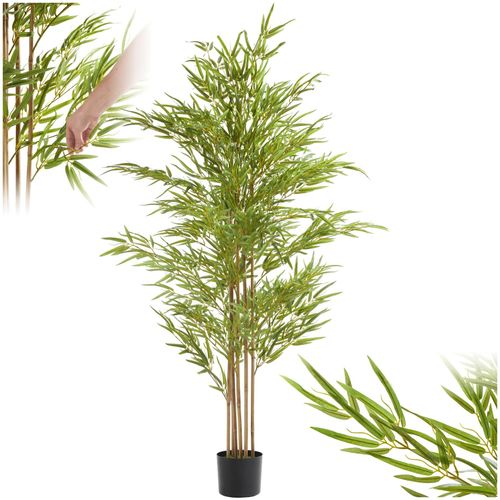 4061173268617 - tectake® Künstlicher Bambusbaum verschiedene Größen viel Volumen stabiler Kunststoff-Blumentopf