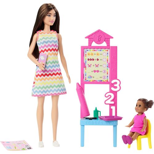 0194735275298 - Barbie Lehrerin-Puppe mit Kleinkind-Puppe und Unterrichtszubehör 0194735275298 - Barbie Lehrerin-Puppe mit Kleinkind-Puppe und Unterrichtszubehör