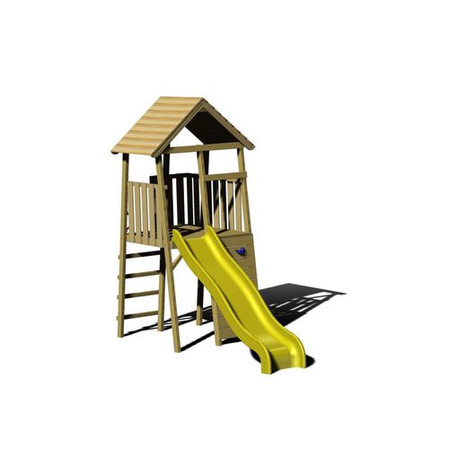 4751017090848 - Kinderspielhaus Kletterturm Falke mit Rutsche und Kletterwand holz gelb - Wendi Toys 4751017090848 - Kinderspielhaus Kletterturm Falke mit Rutsche und Kletterwand holz gelb - Wendi Toys