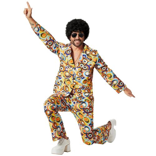 4061173275349 - tectake® Herrenkostüm 70er Jahre Disco Retro-Kreis-Muster 4061173275349 - tectake® Herrenkostüm 70er Jahre Disco Retro-Kreis-Muster