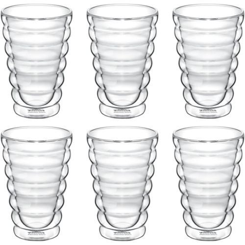 8682455437291 - Wilmax Thermogläser - 6er-Set - Für Kaffee Tee & kalte Getränke - 400 ml