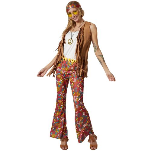 4061173275875 - tectake® Damenkostüm Hippie Weste und Hose