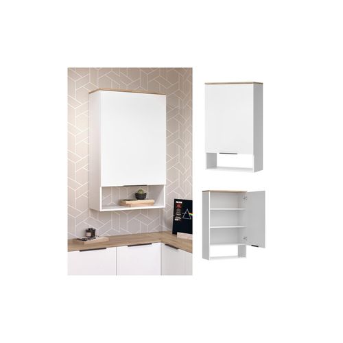4066731466276 - Hängeschrank Wido Weiß Eiche 60 x 100 cm mit 1 Tür 4066731466276 - Hängeschrank Wido Weiß Eiche 60 x 100 cm mit 1 Tür
