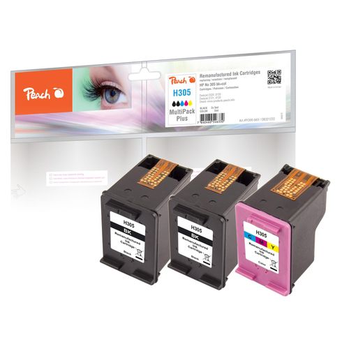 7640460546330 - HP 305 3 Druckköpfe (2*bk col) ersetzt HP No 305 3YM61AE*2 3YM60AE für zB HP Envy 6020 HP DeskJet 2720 HP Envy Pro 6430 HP DeskJet 2700 (wiederaufbereitet)
