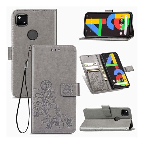 4251860835479 - Schutz Handy Hülle für Google Pixel 4A Case Flip Cover Tasche Etuis Bumper Grau