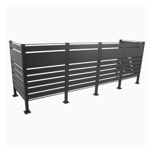4050747102464 - Sichtschutz LÜBECK für 4 Mülltonnen 325x85x120cm Stahl anthrazit 4050747102464 - Sichtschutz LÜBECK für 4 Mülltonnen 325x85x120cm Stahl anthrazit