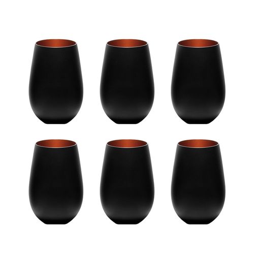 0745202856313 - Ich-zapfe - Farbige Trinkgläser elements 6er-Set zweifarbig Schwarz-Bronze 456 ml 0745202856313 - Ich-zapfe - Farbige Trinkgläser elements 6er-Set zweifarbig Schwarz-Bronze 456 ml
