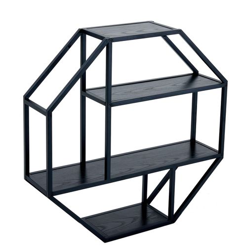 4251561906973 - riess-ambiente Wandregal SLIM LINE - 77cm schwarz Industrial Metallgestell