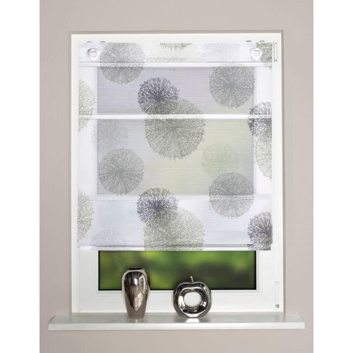 4056751377720 - Raffrollo HEINE HOME Raffrollos Gr 130 cm Ösen 45 cm grau (stein) Raffrollos halbtransparent 4056751377720 - Raffrollo HEINE HOME Raffrollos Gr 130 cm Ösen 45 cm grau (stein) Raffrollos halbtransparent
