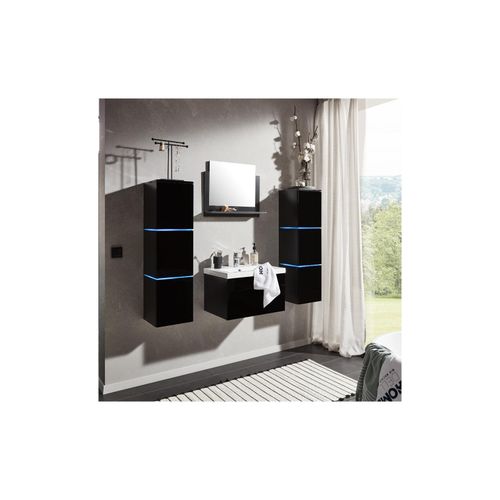 4058166032843 - Badmöbel-Set - wangerooge Schwarz - X-Large - inkl Waschbecken und komplettem Zubehör - Breite Waschbecken ca 60 cm i Badezimmermöbel Waschtisch 4058166032843 - Badmöbel-Set - wangerooge Schwarz - X-Large - inkl Waschbecken und komplettem Zubehör - Breite Waschbecken ca 60 cm i Badezimmermöbel Waschtisch