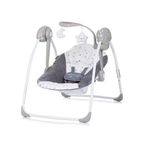 3800931059156 - Babywippe elektrisch Moonlight Musikfunktion Fernbedienung klappbar grau