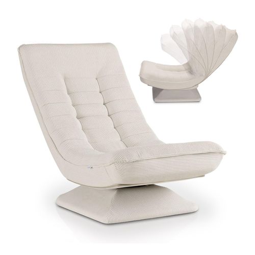 4262437183916 - Relaxsessel Korsika - ergonomisch 360° drehbar 5-lagige Polsterung klappbar - Cord Beige 4262437183916 - Relaxsessel Korsika - ergonomisch 360° drehbar 5-lagige Polsterung klappbar - Cord Beige