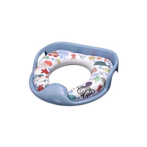 3800166103488 - Toilettensitz weich Handgriffe gepolstertes Sitzkissen Spritzschutz blau