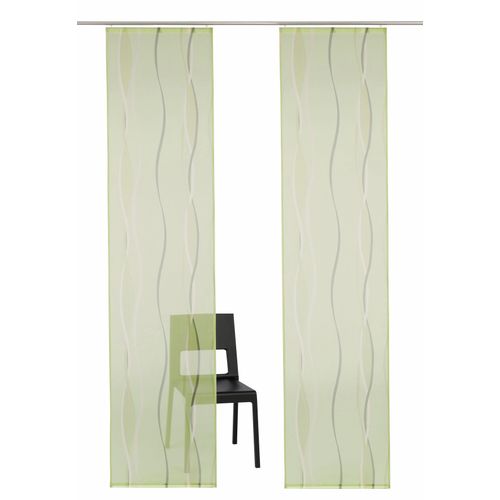 6920192989157 - Schiebegardine MY HOME Dimona Gr 5 grün B57cm H265cm Voile Polyester Gardinen 2-er Set Fertiggardine mit Befestigungszubehör Wellen 6920192989157 - Schiebegardine MY HOME Dimona Gr 5 grün B57cm H265cm Voile Polyester Gardinen 2-er Set Fertiggardine mit Befestigungszubehör Wellen