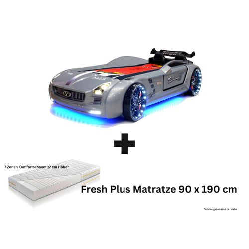 0743194010379 - Autobett Kinderbett Rio Roadster LED Sound Sportsitze Lattenrost Spoiler 90x190 cm 0743194010379 - Autobett Kinderbett Rio Roadster LED Sound Sportsitze Lattenrost Spoiler 90x190 cm