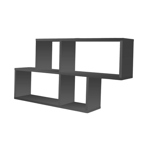 4260360016257 - Coemo Wandregal Ernie 100 x 20 x 53 cm aus Holz MDF 4 Fächer vertikal versetzt Anthrazit 4260360016257 - Coemo Wandregal Ernie 100 x 20 x 53 cm aus Holz MDF 4 Fächer vertikal versetzt Anthrazit