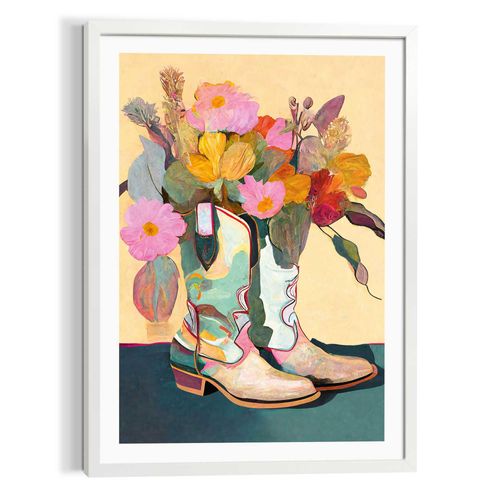 8714597639186 - Leinwandbild REINDERS Flower Boots Bilder Gr B H T 50 cm x 70 cm x 22 cm bunt Leinwandbilder